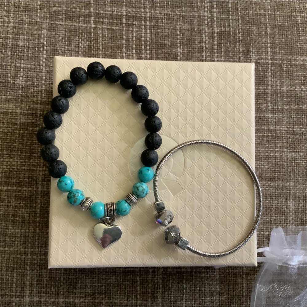 2 beautiful bracelets from QVC. One is stretchy and the other just pulls apart. - Picture 2 of 3
